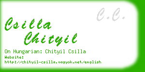 csilla chityil business card